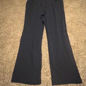 Lands End Starfish Navy Blue Wide Leg sweatpants Women 2X 20W-22W Pull On